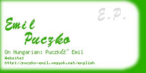 emil puczko business card